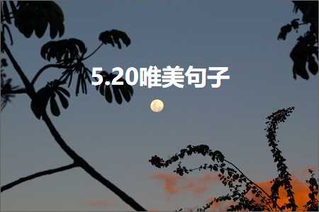 5.20唯美句子（文案989条）