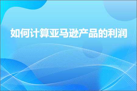 璺ㄥ鐢靛晢鐭ヨ瘑:濡備綍璁＄畻浜氶┈閫婁骇鍝佺殑鍒╂鼎